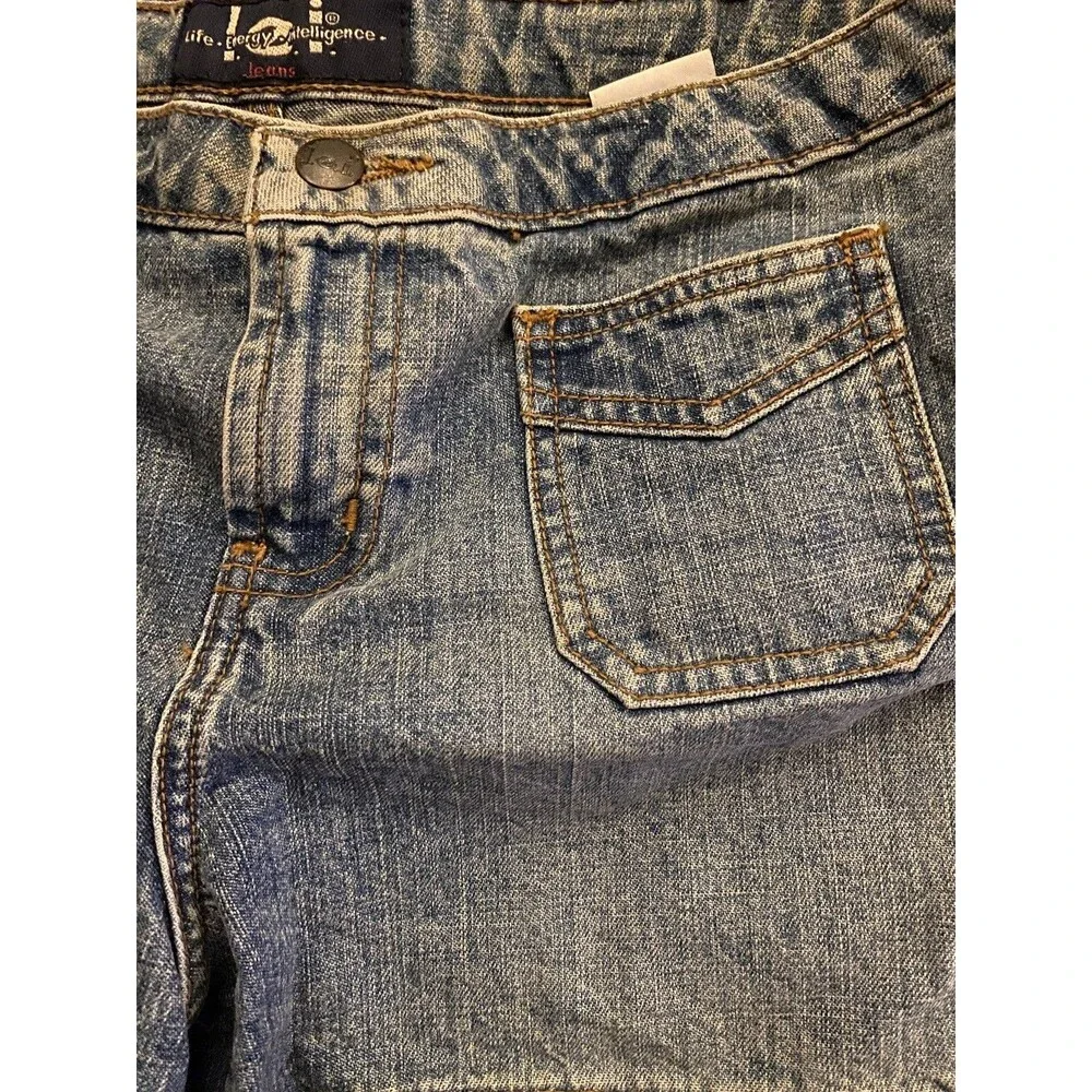 Vintage LEI Jean Shorts y2k 90s Blue Denim Mini Micro Juniors Size 9 Waist 32